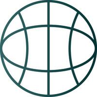 Globe Line Gradient Icon vector