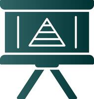 Pyramid Chart Glyph Gradient Icon vector