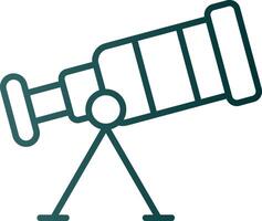 Telescope Line Gradient Icon vector