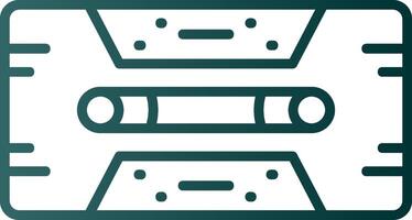 Cassette Tape Line Gradient Icon vector