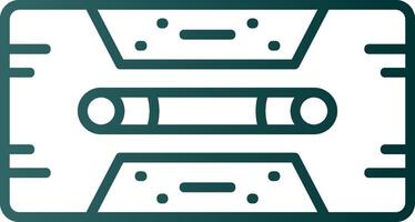 Cassette Tape Line Gradient Icon vector