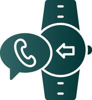 Incoming Call Glyph Gradient Icon vector