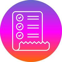 Check List Line Gradient Circle Icon vector