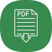 Pdf Line Curve Icon Design vector