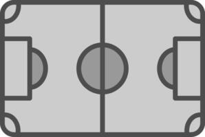 Soccer Field Line Filled Greyscale Icon Design vector