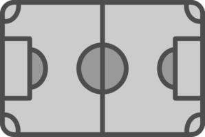 Soccer Field Line Filled Greyscale Icon Design vector