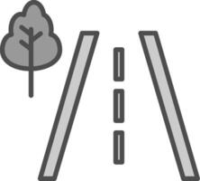 Road Line Filled Greyscale Icon Design vector
