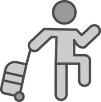 Passenger Line Filled Greyscale Icon Design vector