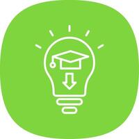 Idea Bulb Line Curve Icon Design vector