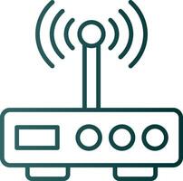 Modem Line Gradient Icon vector