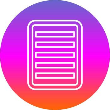 Nota línea degradado circulo icono vector