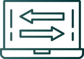 Transfer Line Gradient Icon vector