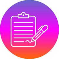 Check List Line Gradient Circle Icon vector