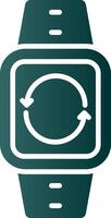 Synchronization Glyph Gradient Icon vector