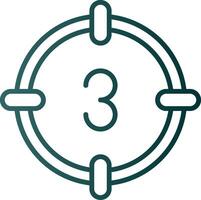 Countdown Line Gradient Icon vector