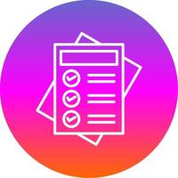 Notes Line Gradient Circle Icon vector