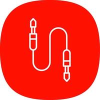 Auxiliary Cable Line Curve Icon Design vector