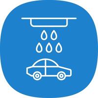 Car Wash Line Curve Icon Design vector