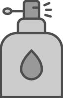 Perfume Line Filled Greyscale Icon Design vector