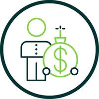 Debt Problems Line Circle Icon Design vector