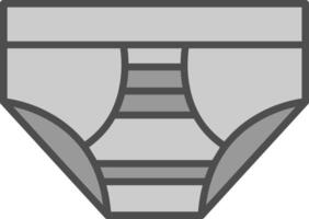 Underwear Line Filled Greyscale Icon Design vector