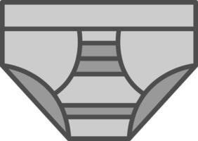 Underwear Line Filled Greyscale Icon Design vector