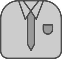 Working Suit Line Filled Greyscale Icon Design vector