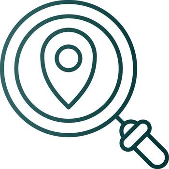 Map Pointer Line Gradient Icon vector