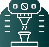 Coffee Machine Glyph Gradient Icon vector