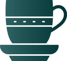 Tea Cup Glyph Gradient Icon vector