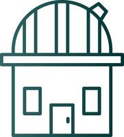 Observatory Line Gradient Icon vector