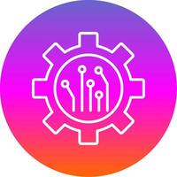 Mining Technology Line Gradient Circle Icon vector