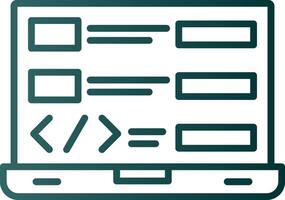 Coding Line Gradient Icon vector