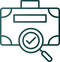 Suitcase Line Gradient Icon vector