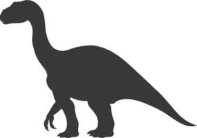 Silhouette Prehistoric Dinosaur animal black color only vector