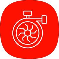 Turbo Engine Line Curve Icon Design vector