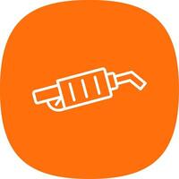 Nozzle Line Curve Icon Design vector