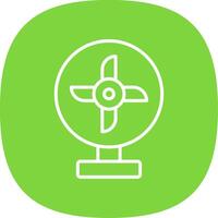 Cooling Fan Line Curve Icon Design vector
