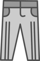 Trousers Line Filled Greyscale Icon Design vector