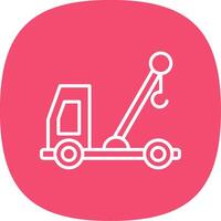 Lift Truck Line Curve Icon Design vector