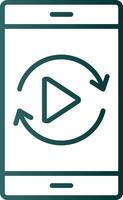 Sync Line Gradient Icon vector