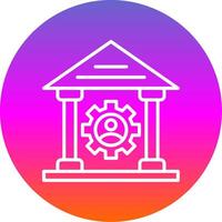 Saw Machine Line Gradient Circle Icon vector