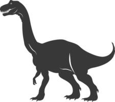 Silhouette Prehistoric Dinosaur animal black color only vector
