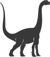 Silhouette Prehistoric Dinosaur animal black color only vector