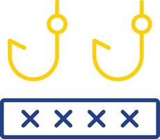 Phising Line Two Colour Icon Design vector