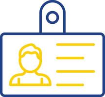 Identity Card Line Two Colour Icon Design vector