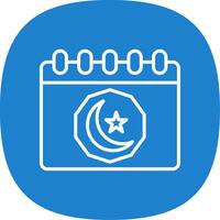 Ramadan Day Line Curve Icon Design vector