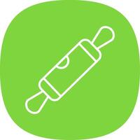 Rolling Pin Line Curve Icon Design vector