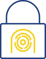 Security Basket Fingerprint Line Two Colour Icon Design vector