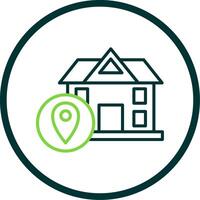 Location Line Circle Icon Design vector